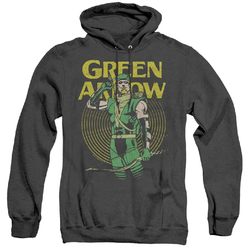 Green Arrow Pull - Heather Pullover Hoodie Crew Neck Wool