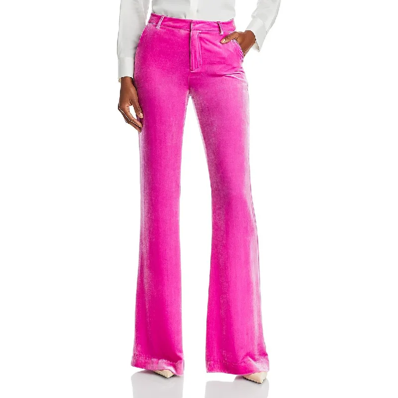L'Agence Womens Velvet Flared Trouser Pants Trousers Prom Sequined