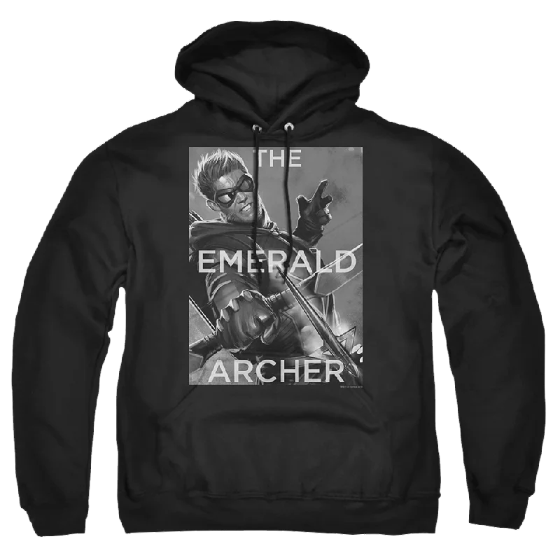 Green Arrow Trigger - Pullover Hoodie Elbow Length Sleeve