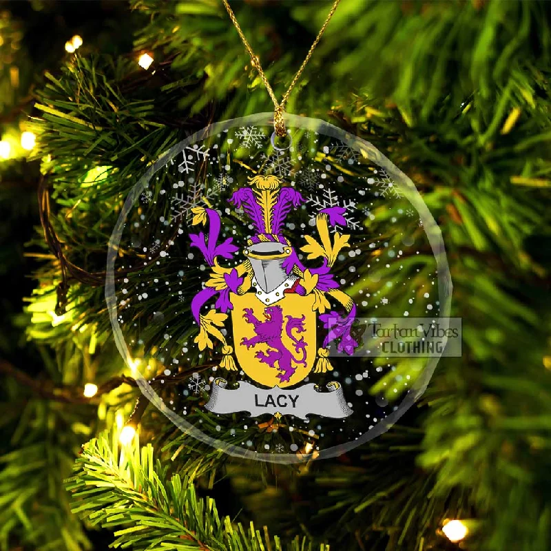 Lacy Irish Clan Christmas Glass Ornament with Coat of Arms Blazer Duffle Coat Pea Coat Lacy Irish Clan Christmas Glass Ornament with Coat of Arms Blazer Duffle Coat Pea Coat