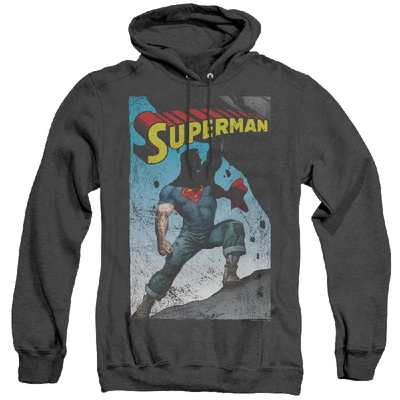Superman Alternate - Heather Pullover Hoodie dolman Sleeve Top