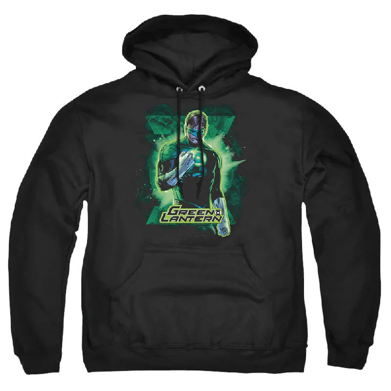 Green Lantern Gl Brooding - Pullover Hoodie Bishop Sleeve Elegant