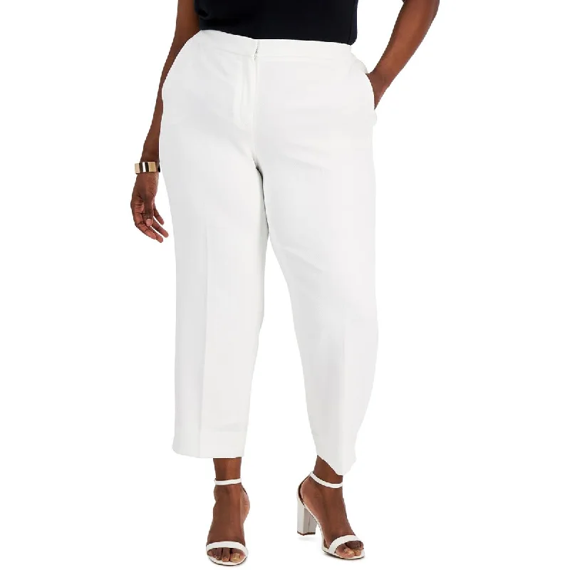 Kasper Womens Plus Pique Ankle Trouser Pants Trousers versatile all-occasion