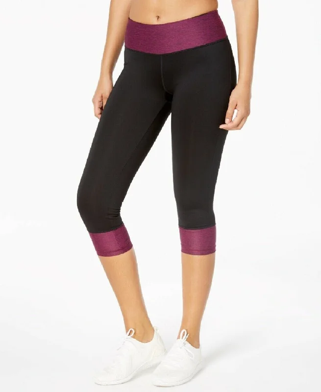 Ideology Women's Colorblocked Capri Athletic Leggings, Pretty Plum, S Stylish Sweatproof Leggings Ideology Women's Colorblocked Capri Athletic Leggings, Pretty Plum, S Stylish Sweatproof Leggings