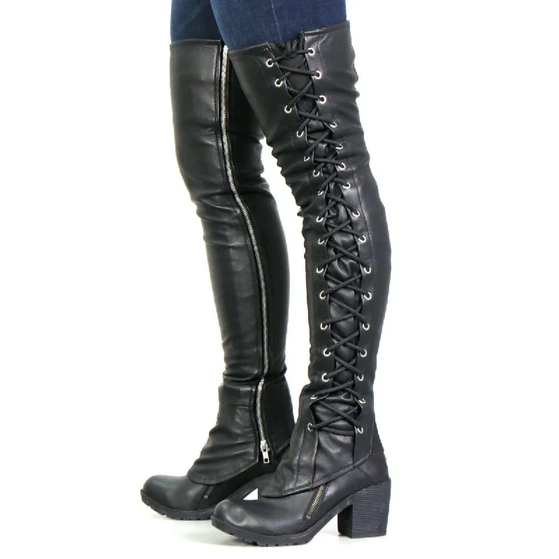 Hot Leathers LCU1003 Ladies Black Lambskin Leather Leggings with Black Side Lace Cozy Workout Performance Leggings Hot Leathers LCU1003 Ladies Black Lambskin Leather Leggings with Black Side Lace Cozy Workout Performance Leggings