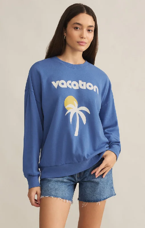Z-Supply Vacay Sunday Sweatshirt - RIVIERA Hoodie with Full-Zip Functional Layering