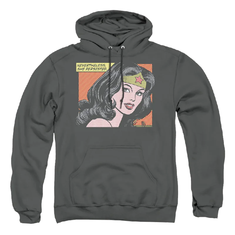 Wonder Woman She Persisted - Pullover Hoodie Polo Neck Sweater