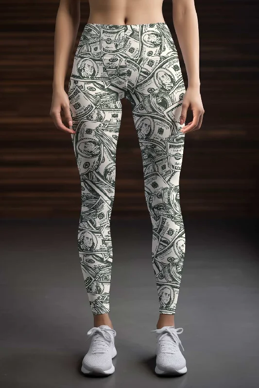 Money Manifest Lucy Green Dollar Print Gym Leggings Yoga Pants - Women Elegant Sheer Leggings Money Manifest Lucy Green Dollar Print Gym Leggings Yoga Pants - Women Elegant Sheer Leggings