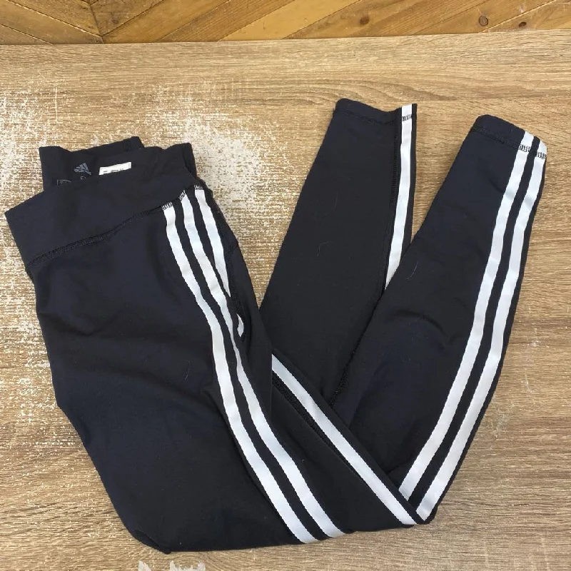 Adidas - Women's Three Stripes Leggings - MSRP $: Black-women-SM Trendy Full-Length Leggings
