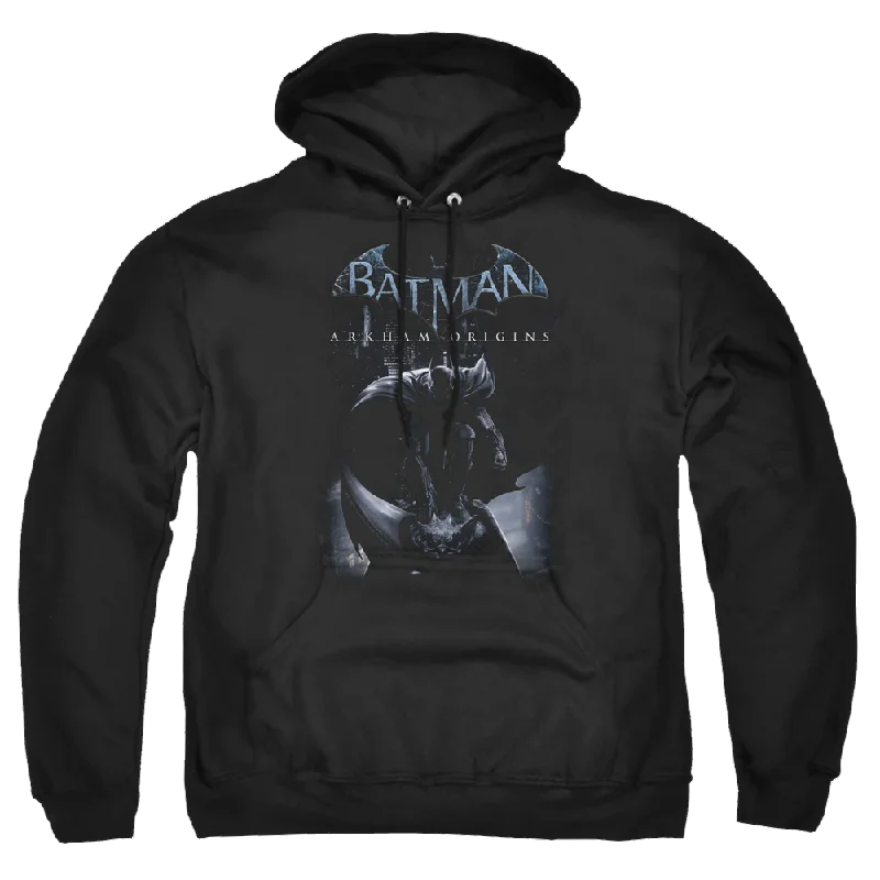 Batman - Arkham Perched Cat - Pullover Hoodie Asymmetrical Neck Pullover