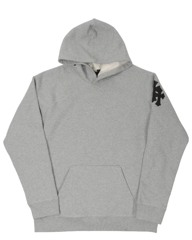 Cross Patch Hoodie Hoodie with Toggle Buttons Decorative Unique