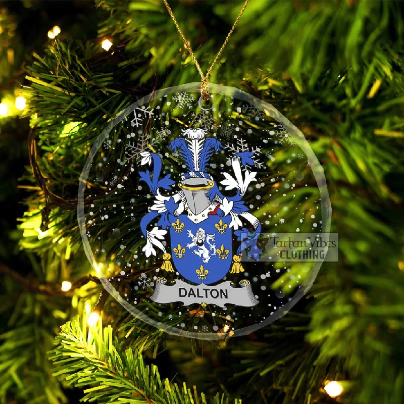 Dalton Irish Clan Christmas Glass Ornament with Coat of Arms Embroidered Appliqued Beaded Dalton Irish Clan Christmas Glass Ornament with Coat of Arms Embroidered Appliqued Beaded