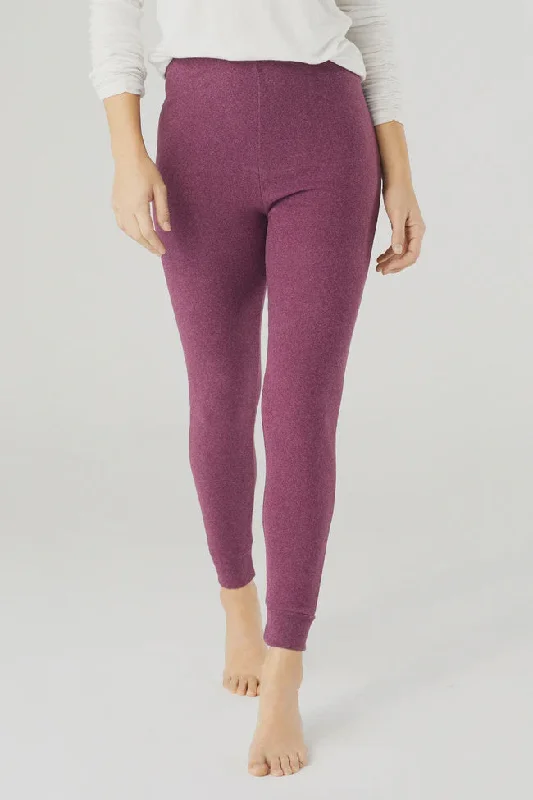 Weekend Brushed Ribbed Cuff Legging Comfortable Tummy Shaping Leggings