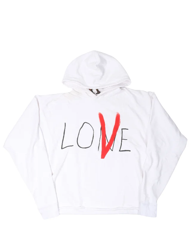 Love Hoodie Hoodie with Typography Text Message