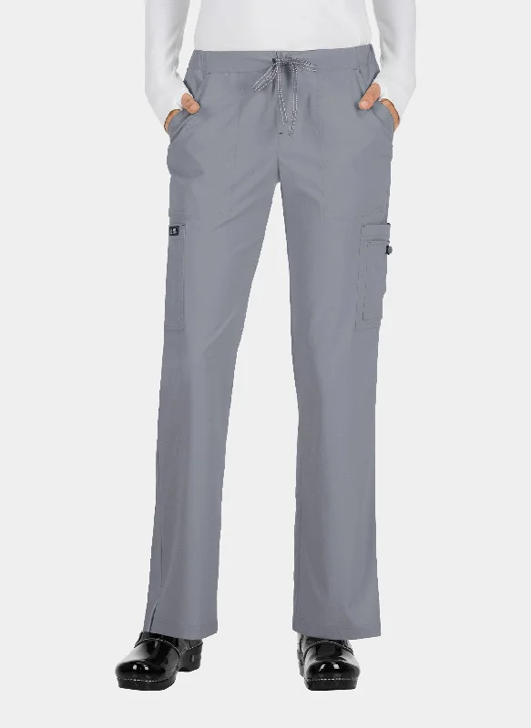 Koi Basics Holly Scrub Trousers - Platinum Grey Trousers Velvet Soft