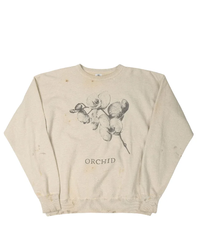 Orchid Love Language of Flowers Sweatshirt Hoodie with Contrast Stitching Detailed Premium