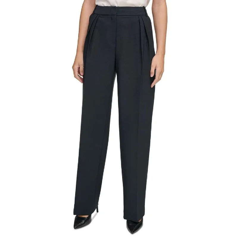 Calvin Klein Womens Trouser Pleated Wide Leg Pants Trousers Handmade Artisanal