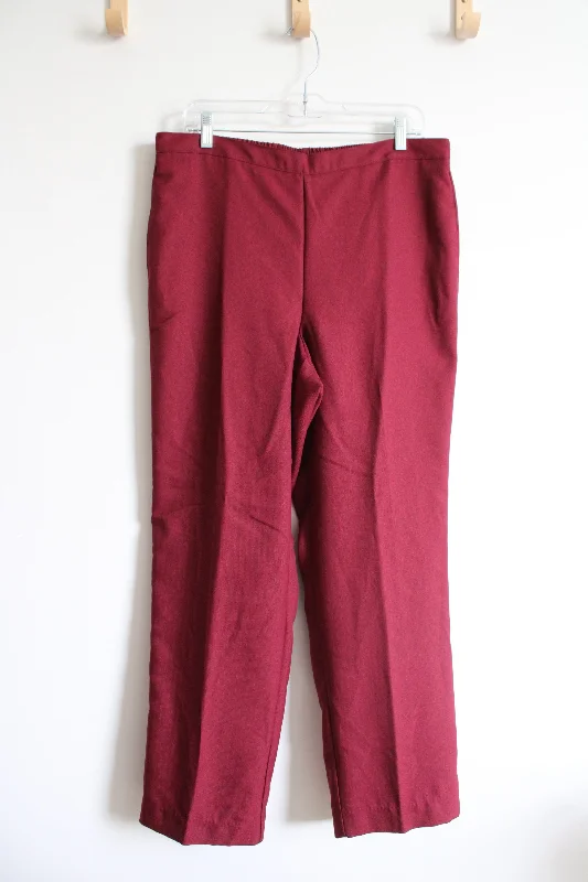 Alfred Dunner Red Trouser Pants | 12 Trousers Travel Practical