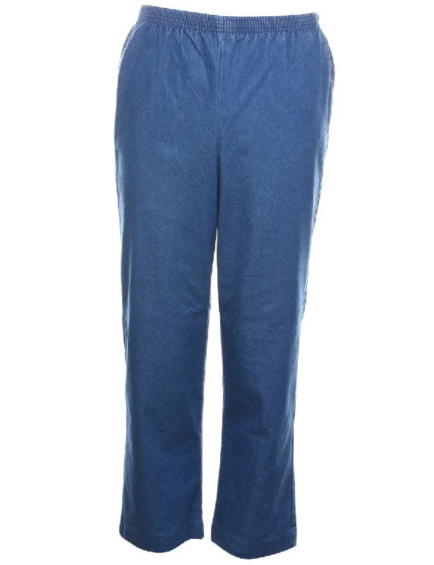 Alfred Dunner Medium Wash Denim Trousers - W24 L29 Trousers trendy modern