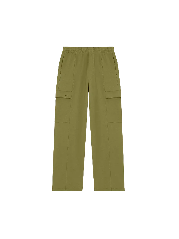 Womens DNA Double Jersey Cargo Trousers—highland green Trousers trendy modern