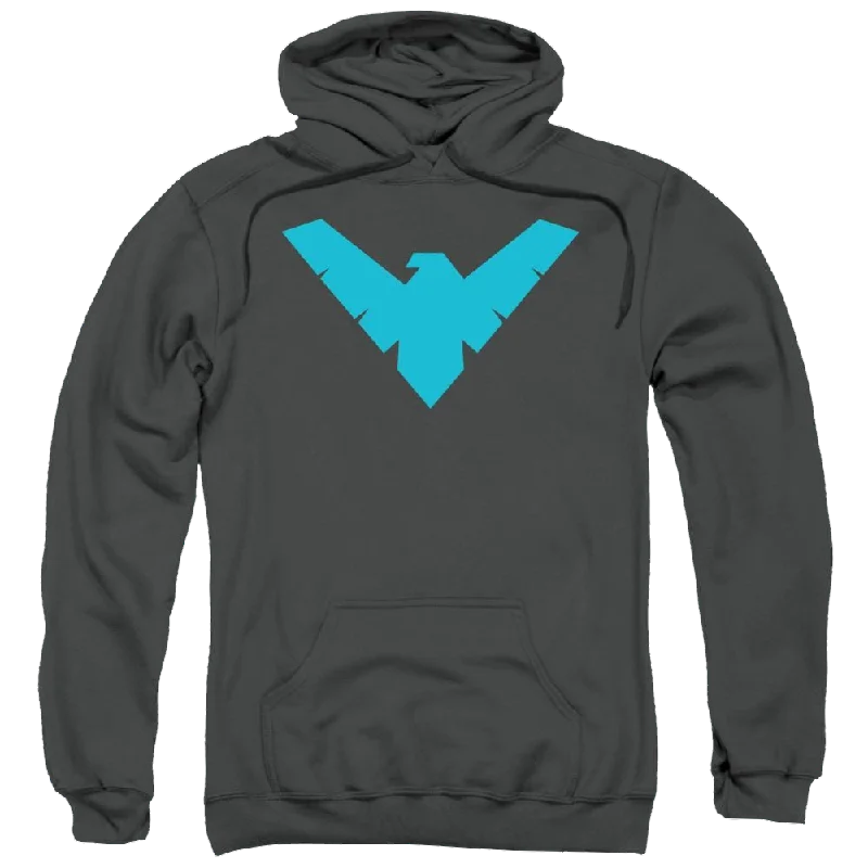 Batman Nightwing Symbol - Pullover Hoodie Button Front Sweater