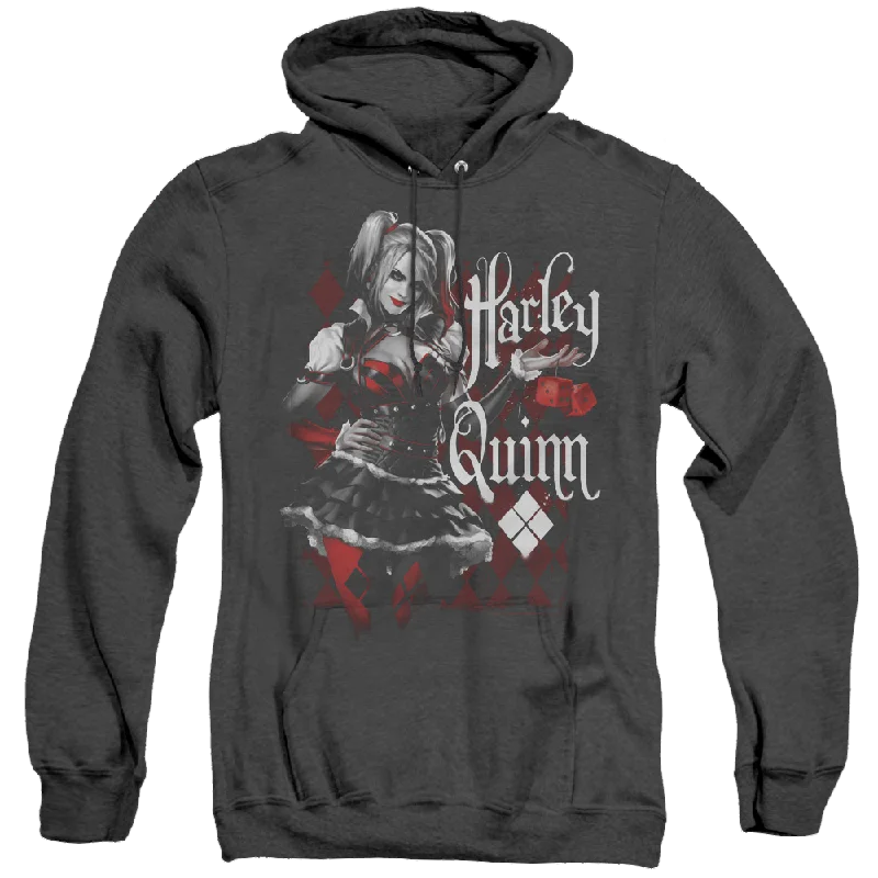 Harley Quinn Dice - Heather Pullover Hoodie Blouson Sleeve Pullover
