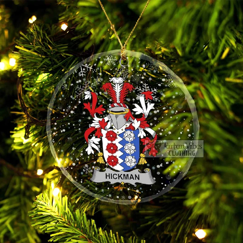Hickman Irish Clan Christmas Glass Ornament with Coat of Arms Pockets Sleeves Lining Hickman Irish Clan Christmas Glass Ornament with Coat of Arms Pockets Sleeves Lining