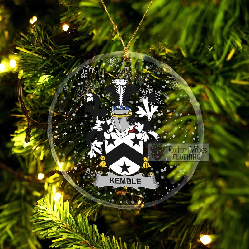 Kemble Irish Clan Christmas Glass Ornament with Coat of Arms Nylon Polyester Spandex Kemble Irish Clan Christmas Glass Ornament with Coat of Arms Nylon Polyester Spandex