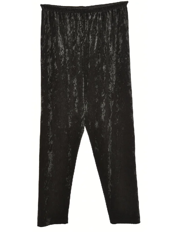 Black Trousers - W28 L32 Trousers Corduroy Warm