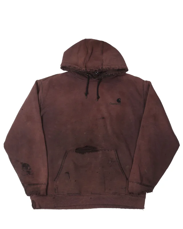 Carhartt Faded Distressed Hoodie Hoodie with Raglan Sleeves Sporty Comfortable