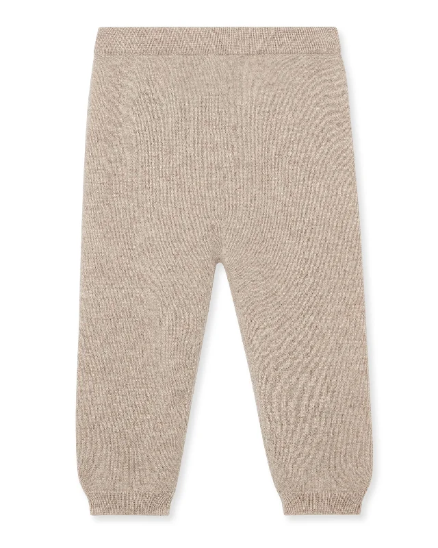 Bear Pocket Cashmere Leggings Light Oatmeal Brown Chic Workout Leggings