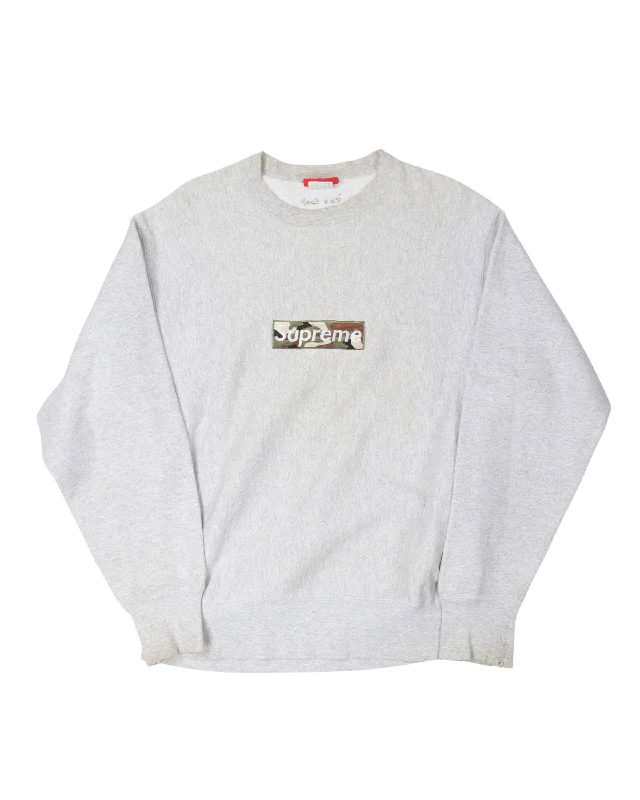 1995 Camouflage Box Logo Sweatshirt Hooded Sweatshirt Casual Wear Street Style