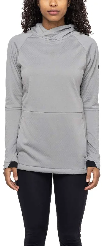 686 Ladies Mission Grid Fleece Hoodie 2023 Hoodie with Hidden Zipper Minimalist Clean