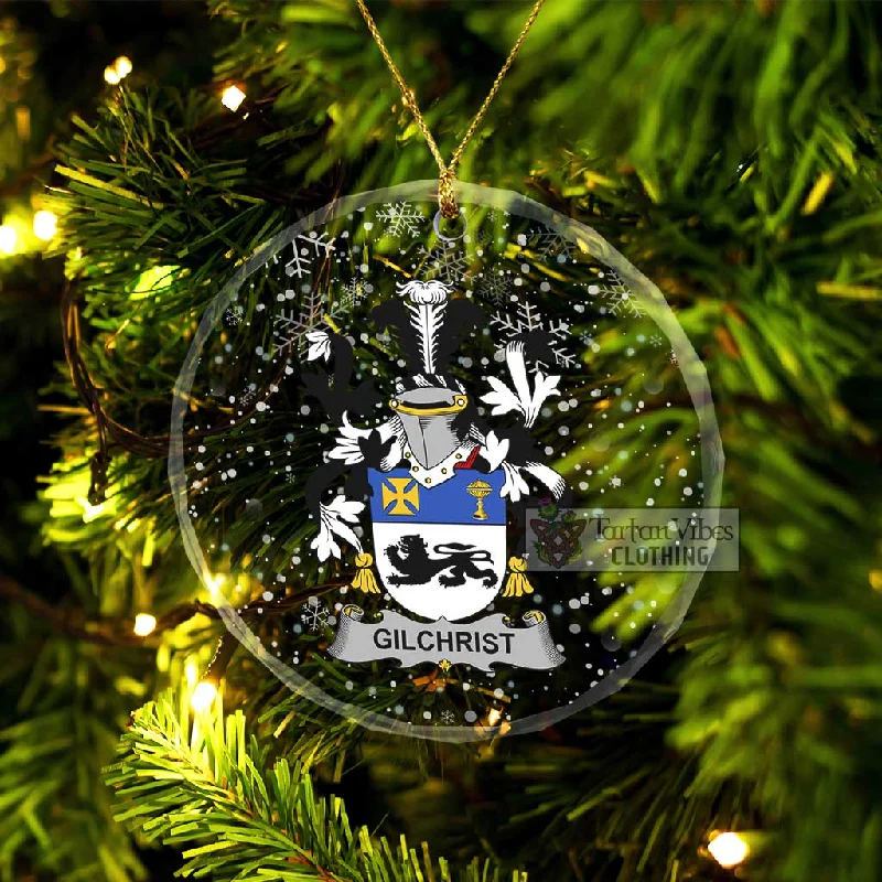 Gilchrist Irish Clan Christmas Glass Ornament with Coat of Arms Cardigan Sweater Pullover Gilchrist Irish Clan Christmas Glass Ornament with Coat of Arms Cardigan Sweater Pullover