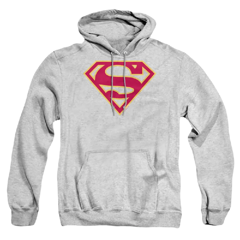 Superman Red & Gold Shield - Pullover Hoodie Batwing Sleeve Top