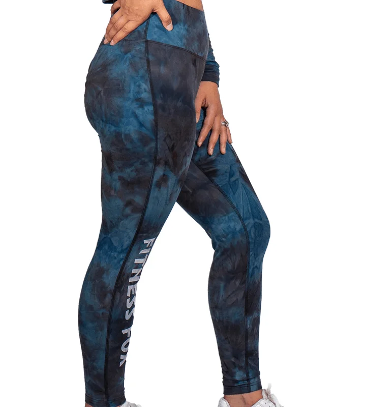 FitnessFox Blue Tie Dye Scrunch Bum Leggings (Limited Edition) Comfortable Workout Fitness Leggings FitnessFox Blue Tie Dye Scrunch Bum Leggings (Limited Edition) Comfortable Workout Fitness Leggings