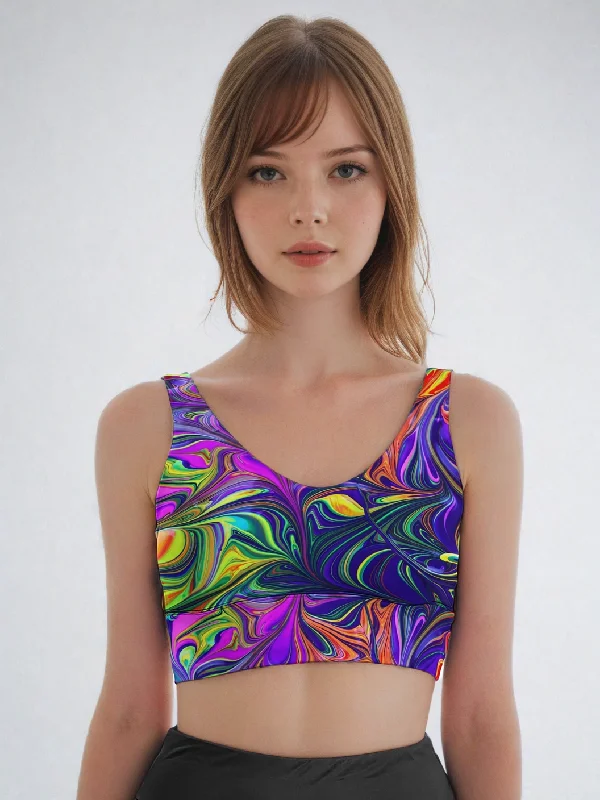 Rave Drip Sports Crop Top Anti-Shrink Durable Soft