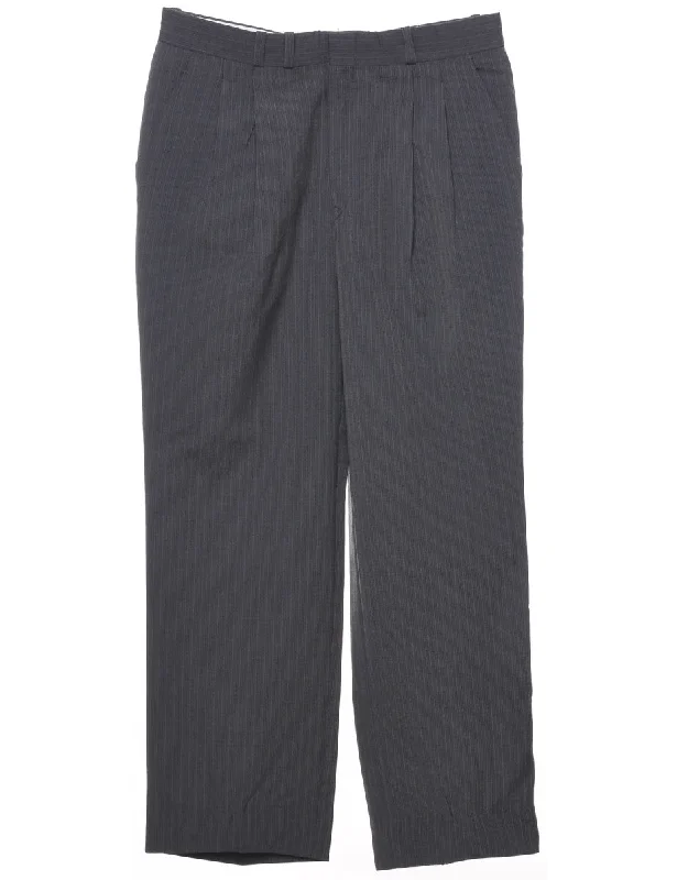 Striped Pattern Trousers - W31 L29 Trousers Essential Wardrobe