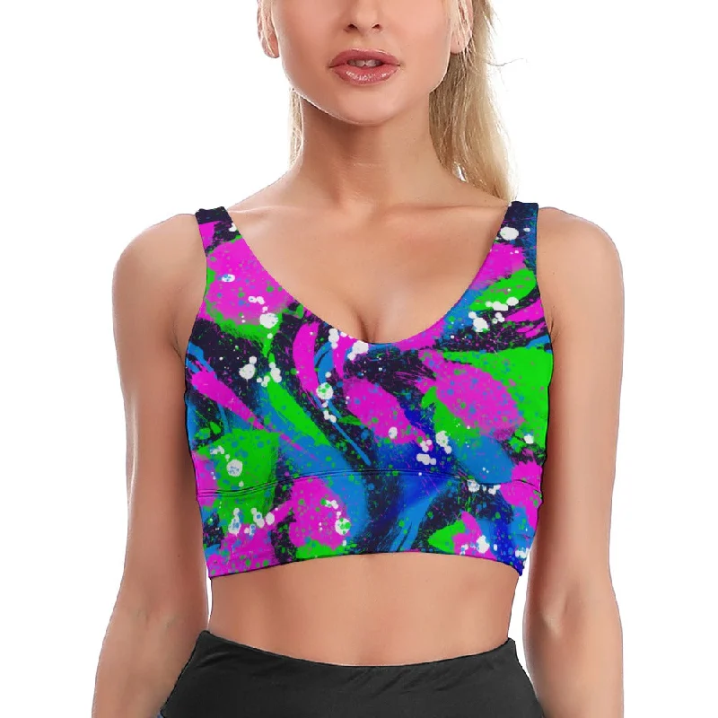 Saved By The Rave Crop Top Silk Blend Satin Velvet