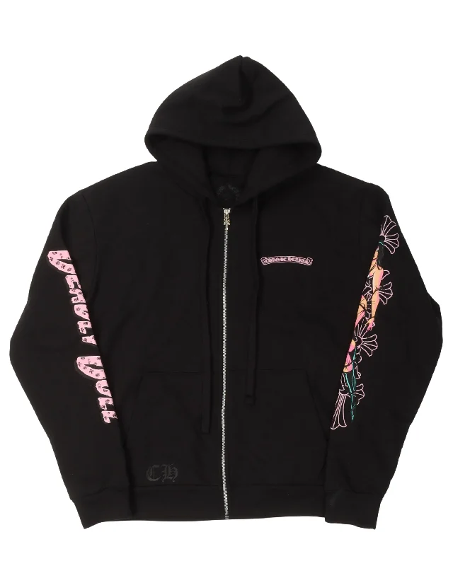 Deadly Doll Zip Up Hoodie Hoodie with Puffed Sleeves Voluminous Trendy