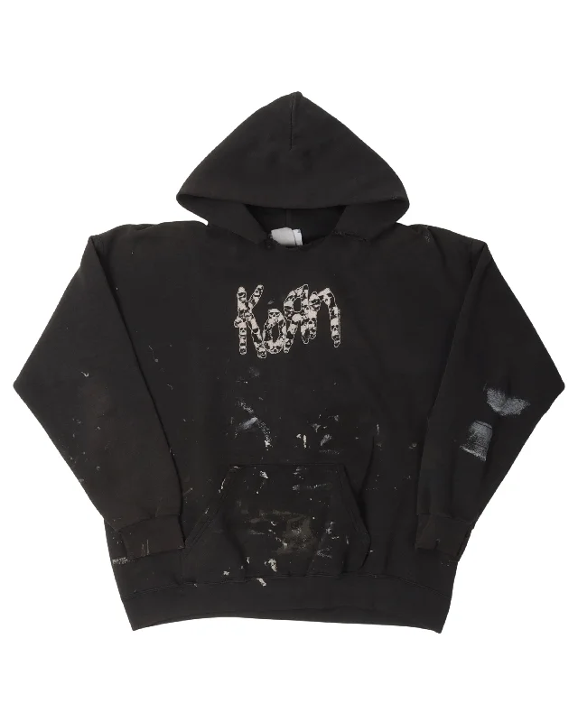 Korn Hoodie Hoodie with Slit Hem Functional Movement