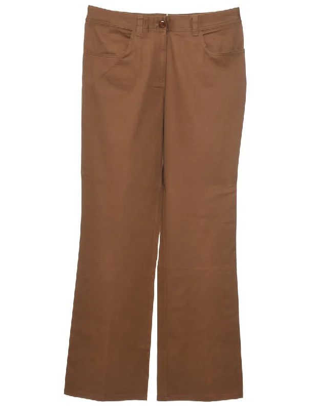Brown Casual Trousers - W32 L32 Trousers versatile all-occasion