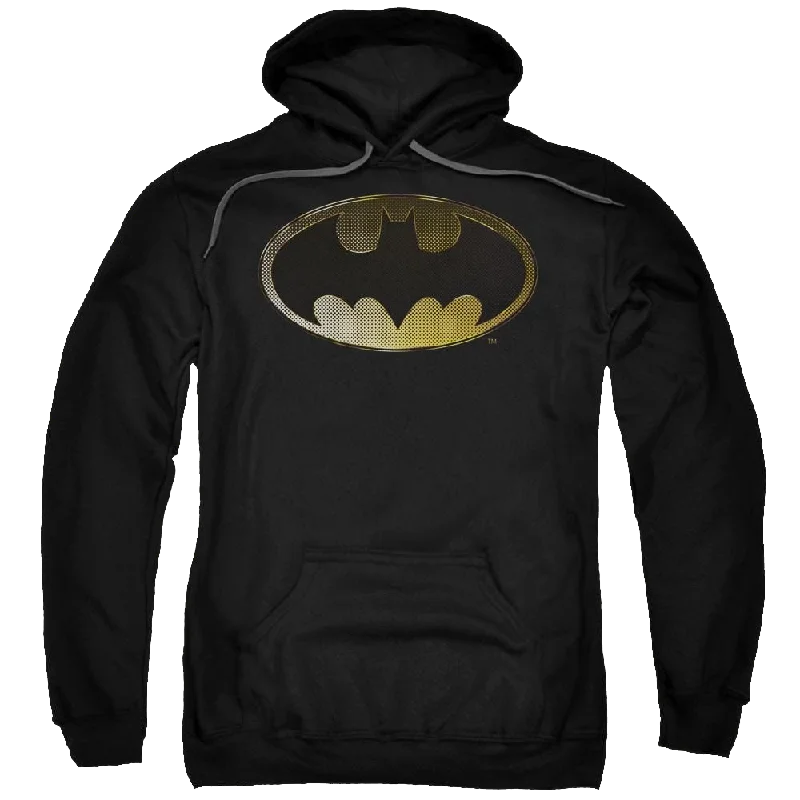 Batman Halftone Bat - Pullover Hoodie Batwing Sleeve Top