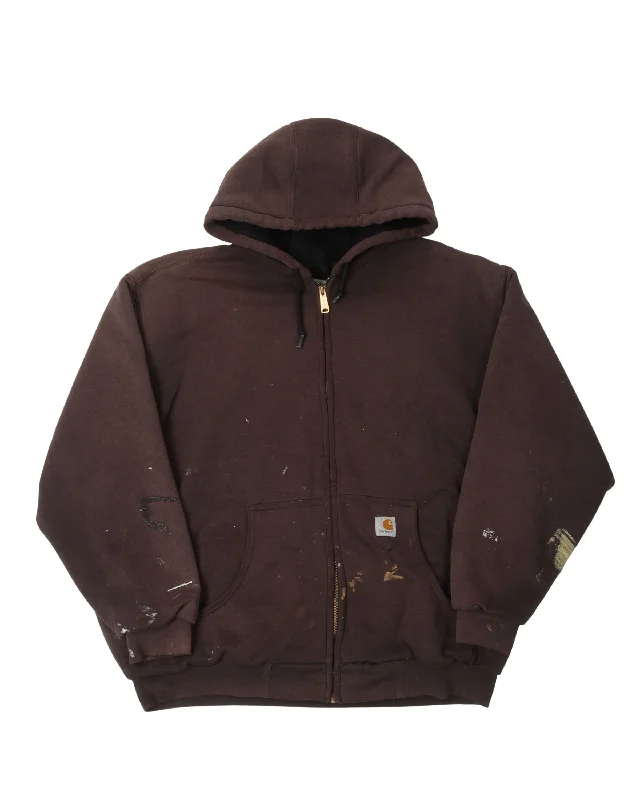 Carhartt Mesh Lined Zip Up Hoodie Hoodie with Turtle Neck Cozy Winter