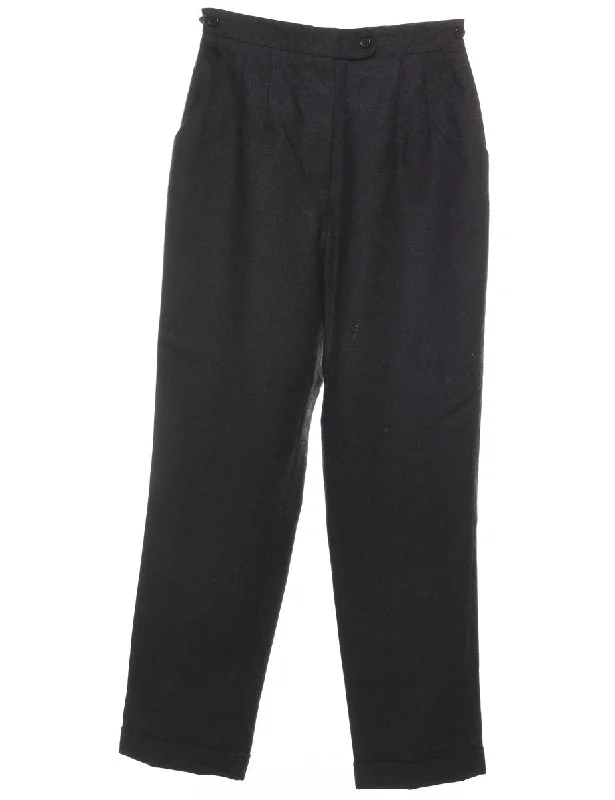 Black Tapered Trousers - W28 L30 Trousers Harem Relaxed Fit