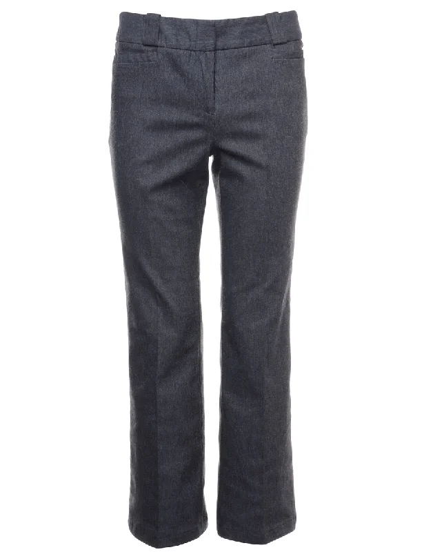 Beyond Retro Reworked Cropped Dana Tapered Trouser - W33 Trousers Leather Faux