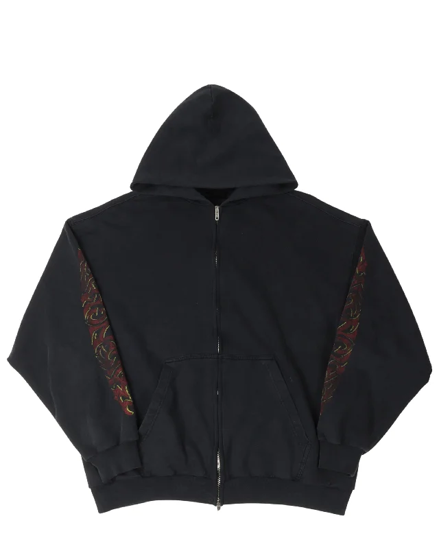 Offshore Zip Up Hoodie Hoodie with Front Slit Layering Stylish