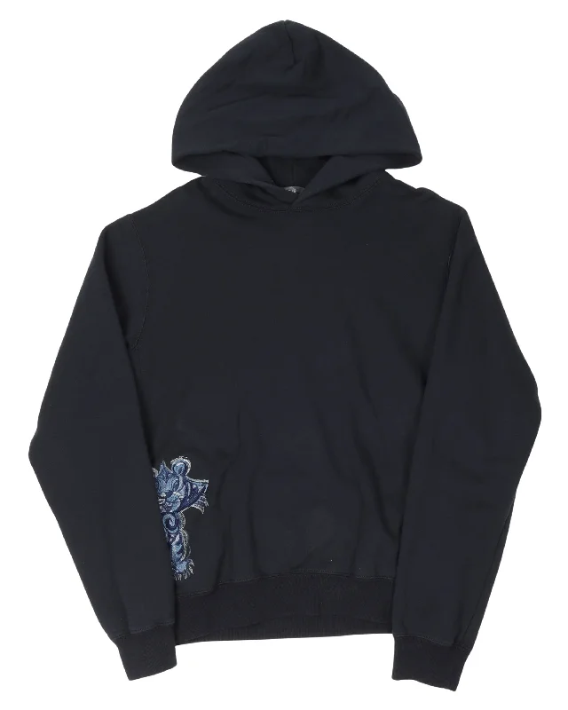Tiger Embroidered Hoodie Hoodie with Rhinestones Sparkly Elegant