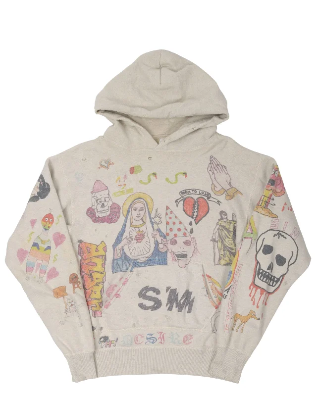 ReadyMade Gaff Sweatshirt Hoodie with Front Slit Layering Stylish
