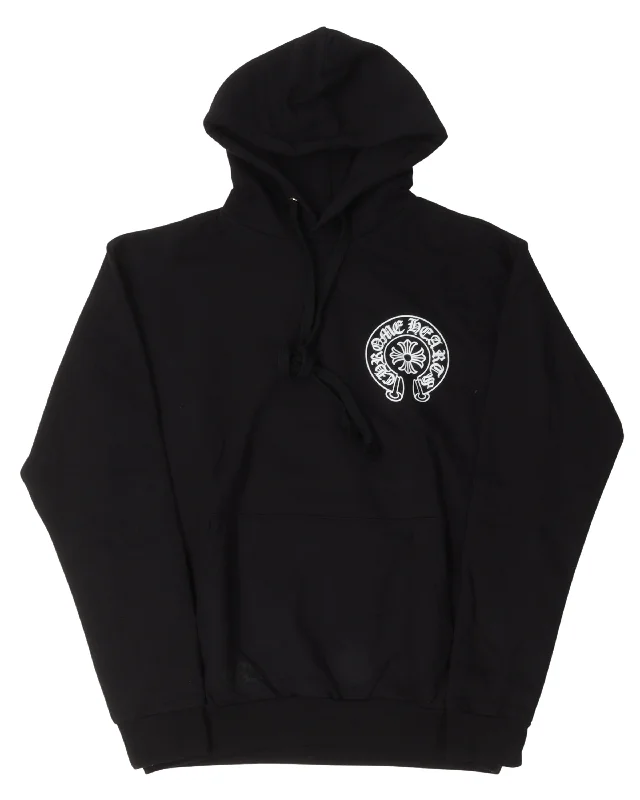 Los Angeles Exclusive Horseshoe Logo Pullover Hoodie Hoodie with Batwing Sleeves Loose Dramatic